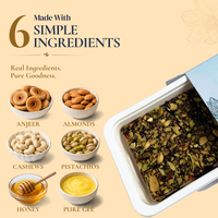 Anjeer Delight – 6 Simple Ingredients: Anjeer, Almond, Cashew, Pistachio, Honey, Ghee