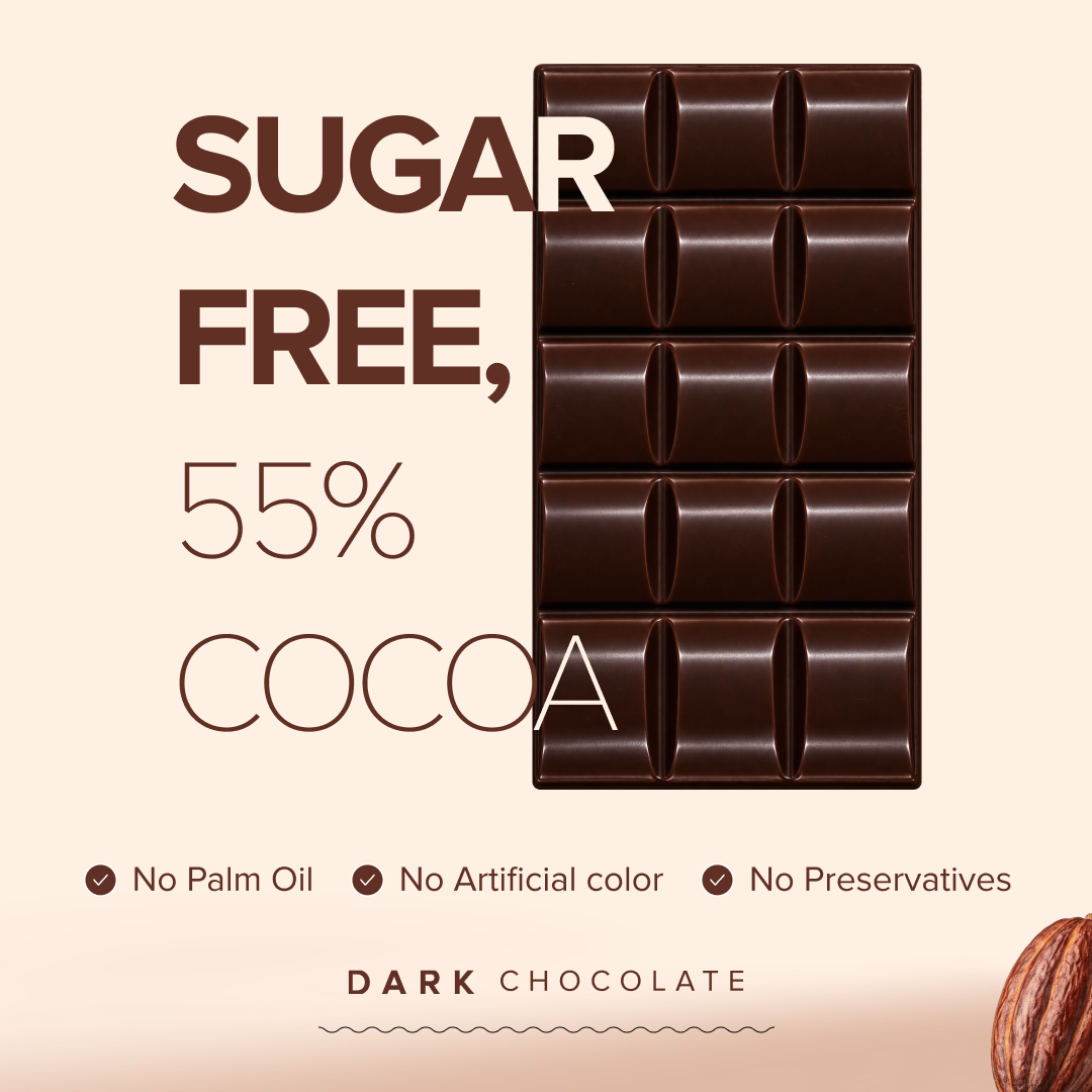 Theloffy Deep Still Sugar Free Dark Chocolate 55% Cocoa Benefits