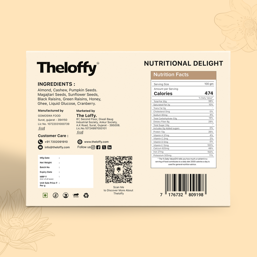 Nutritional Delight 500g – Back Label with Product Information